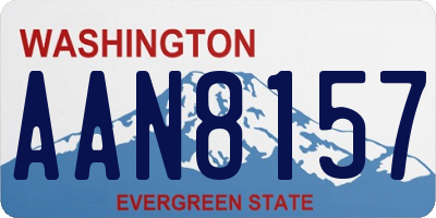 WA license plate AAN8157