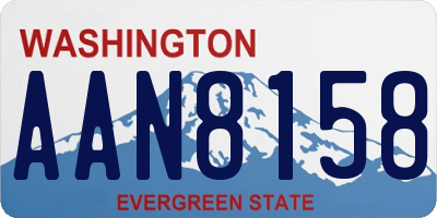 WA license plate AAN8158