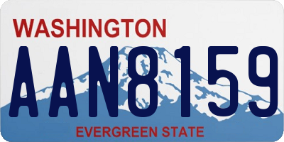 WA license plate AAN8159
