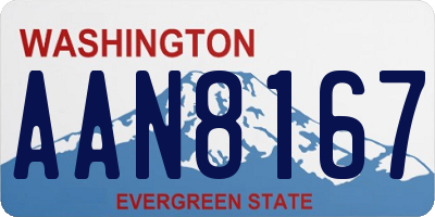 WA license plate AAN8167