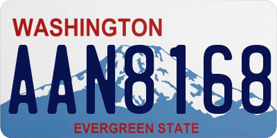 WA license plate AAN8168