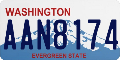 WA license plate AAN8174