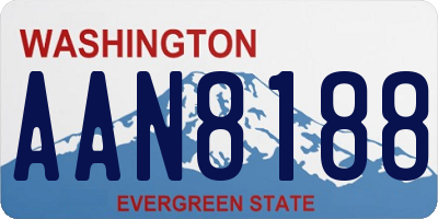 WA license plate AAN8188