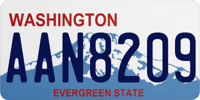 WA license plate AAN8209