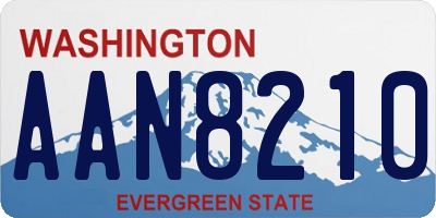 WA license plate AAN8210