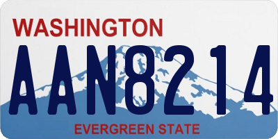 WA license plate AAN8214