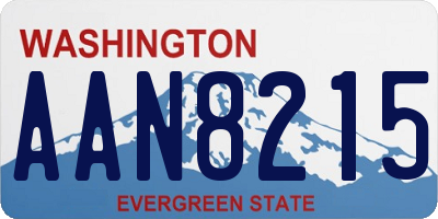 WA license plate AAN8215