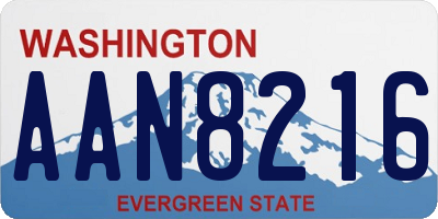 WA license plate AAN8216