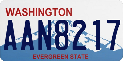 WA license plate AAN8217