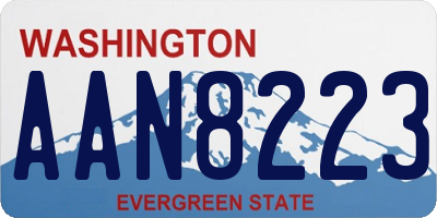 WA license plate AAN8223