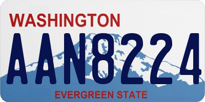 WA license plate AAN8224