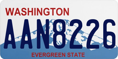 WA license plate AAN8226