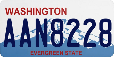 WA license plate AAN8228