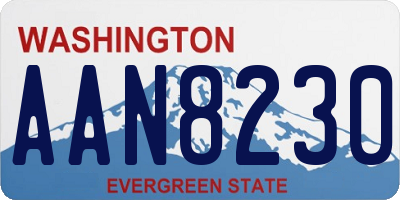WA license plate AAN8230