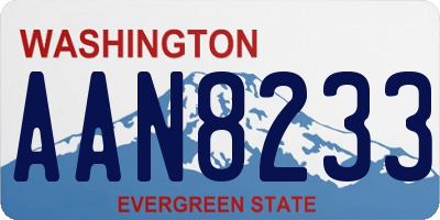 WA license plate AAN8233