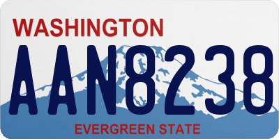WA license plate AAN8238