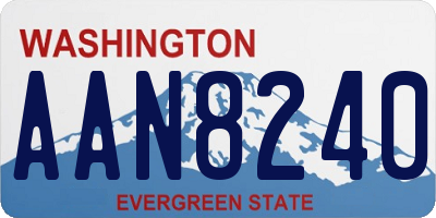 WA license plate AAN8240