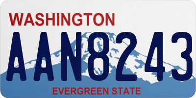 WA license plate AAN8243