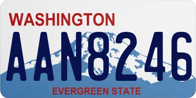 WA license plate AAN8246