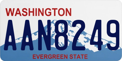 WA license plate AAN8249