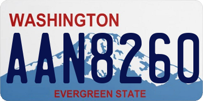 WA license plate AAN8260