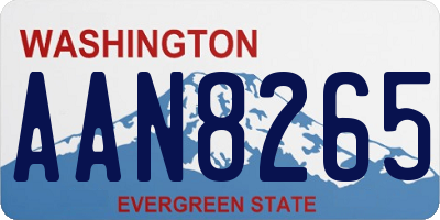 WA license plate AAN8265