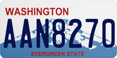 WA license plate AAN8270