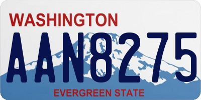 WA license plate AAN8275