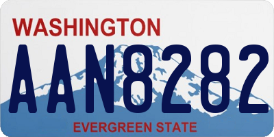 WA license plate AAN8282