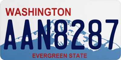 WA license plate AAN8287