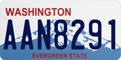 WA license plate AAN8291