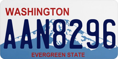WA license plate AAN8296