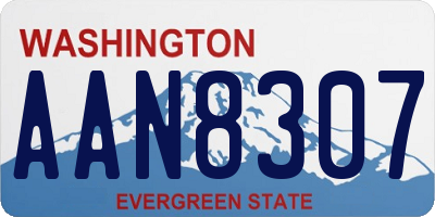 WA license plate AAN8307