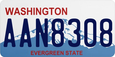 WA license plate AAN8308