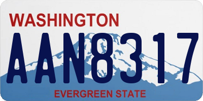 WA license plate AAN8317