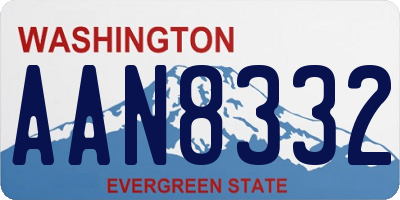 WA license plate AAN8332
