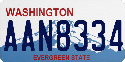 WA license plate AAN8334