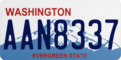 WA license plate AAN8337