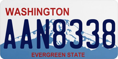 WA license plate AAN8338