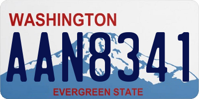 WA license plate AAN8341