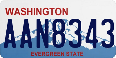 WA license plate AAN8343