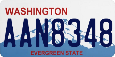 WA license plate AAN8348