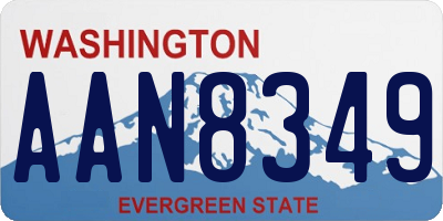 WA license plate AAN8349