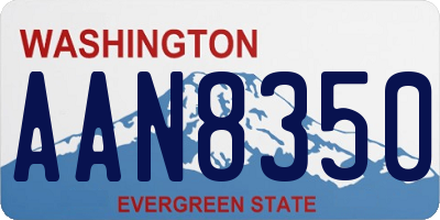 WA license plate AAN8350