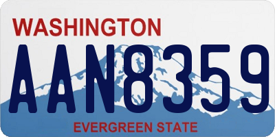 WA license plate AAN8359