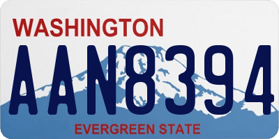 WA license plate AAN8394