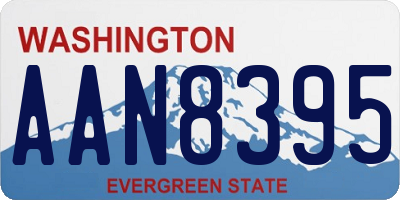 WA license plate AAN8395