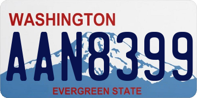 WA license plate AAN8399