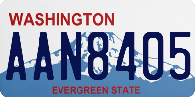 WA license plate AAN8405