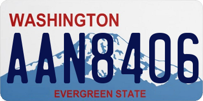 WA license plate AAN8406